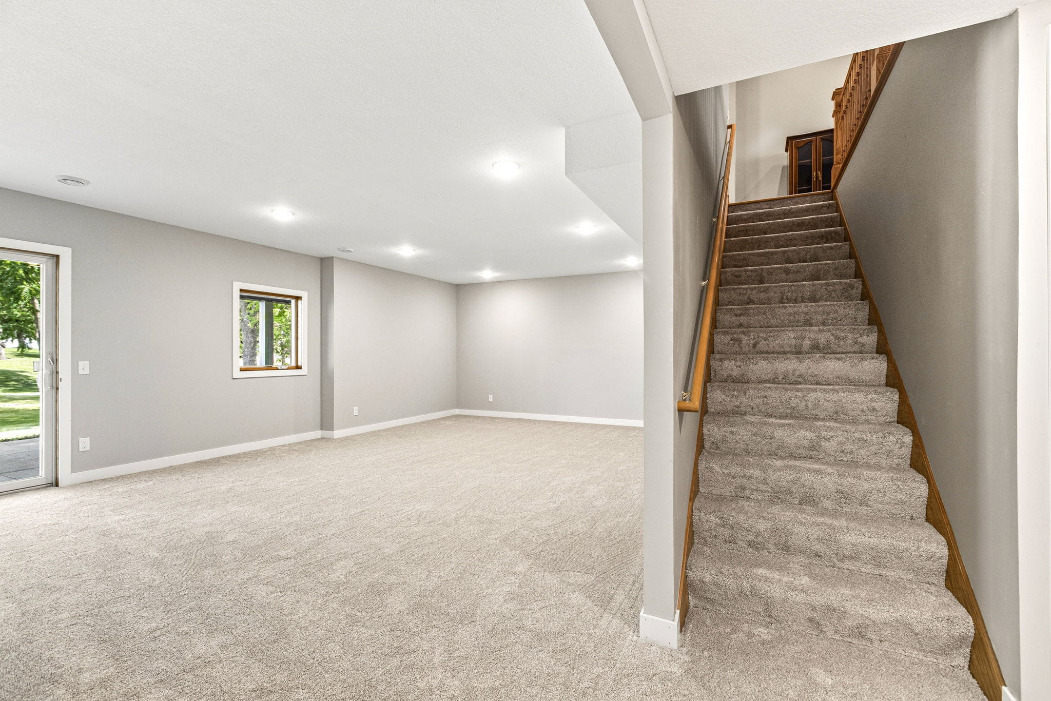 Newly finished basement family room