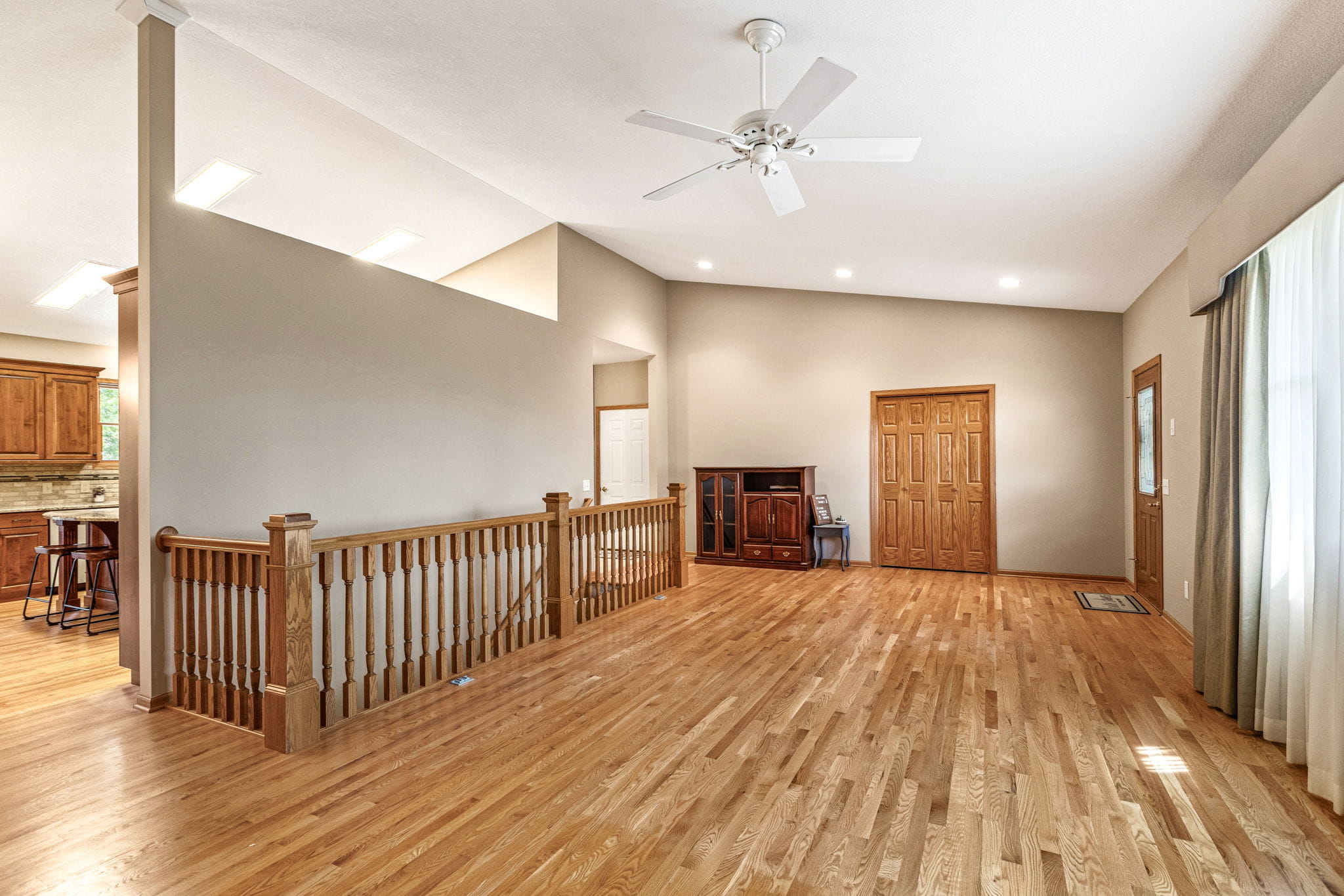 Living room open to kitchen